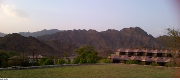 Hatta Fort Hotel Chalets from afar